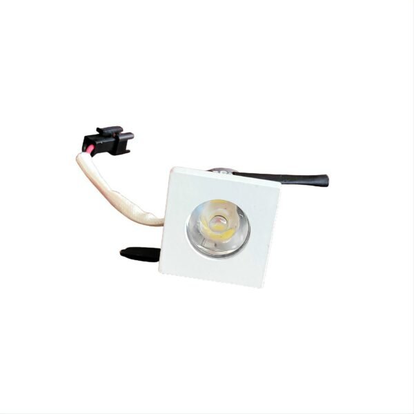 Mini Spot Led Embutir Quadrado 1w 3000k Branco Quente Bivolt - Imagem 2