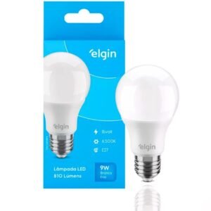 Lâmpada Bulbo Led 9w 6500k Branco Frio E27 Bivolt Elgin
