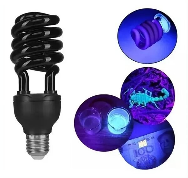 Lâmpada Fluorescente 30w Espiral Luz Negra E27 110v - Imagem 3