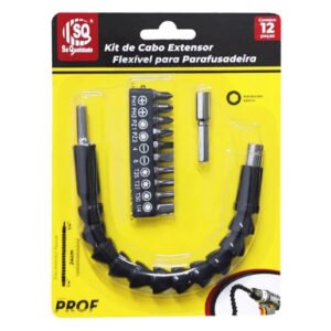 Kit de cabo extensor flexível para parafusadeira