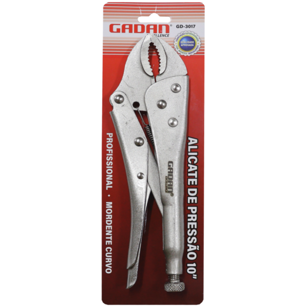 Alicate de pressão 10'' mordente curvo