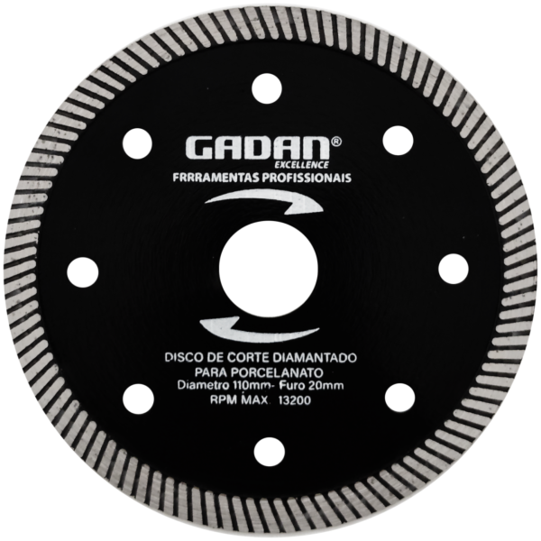 Disco de corte diamantado para porcelanato 4'' 110mm x 20mm - Imagem 2