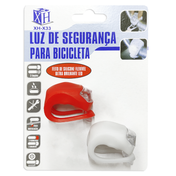 Conjunto de luz de segurança para bicicleta