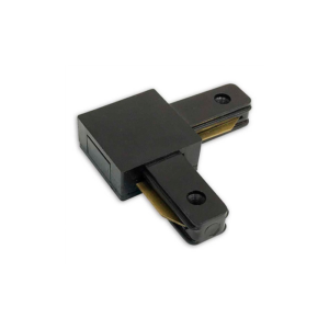 Conector em L preto para trilho