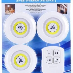 Kit 3 lâmpadas luminárias led spot s/ fio