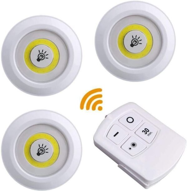 Kit 3 lâmpadas luminárias led spot s/ fio - Imagem 2