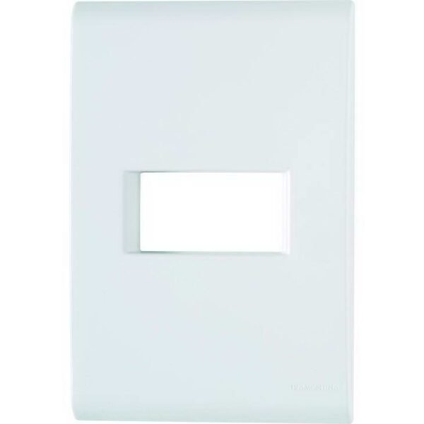 Placa 4x2 p/1 modulo + suporte horizontal